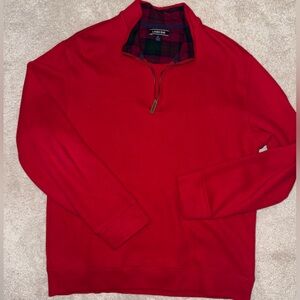 Men's Red Quarter-Zip Sweater